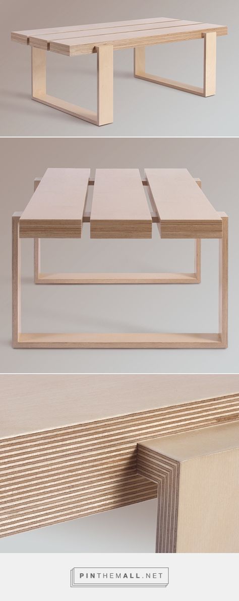 Birch Coffee Table, Ply Table Design, Birch Plywood Table, Furniture Joints Design, Birch Plywood Furniture, Plywood Furniture Design, Birch Furniture, Plywood Bench, Plywood Furniture Plans