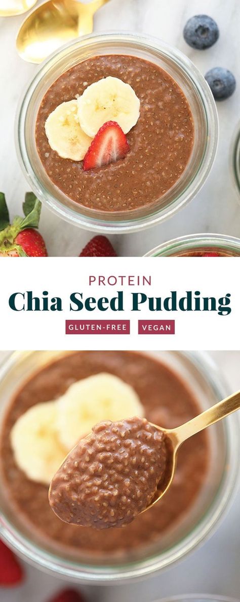 Protein Chia Seed Pudding (Great for Meal Prep!) - Fit Foodie Finds Chia Pudding Nutrition Facts, High Protein Chia Pudding, Protein Chia Seed Pudding, What Is Healthy Food, Pudding Chia, Packed Breakfast, Chia Seed Recipes Pudding, Chocolate Chia Pudding, Healthy Food Habits