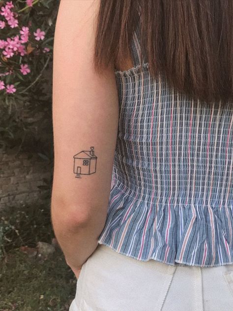 I Am My Own Home Tattoo, You Are Your Home Tattoo, Harrys House Tattoo Ideas, Harry’s House Tattoo, Sign Of The Times Tattoo, Hs Tattoo, 1d Tattoos, Harry Styles Inspired Tattoos, Tv Tattoo