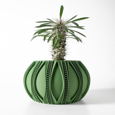 The Ryne Planter Pot with Drainage Tray and Stand Plant not included. Colors and sizing available. Design licensed by Terra De Verdant on Thangs. Unique Planter, Modern Planters, Monstera Plant, Unique Plants, Indoor Plant Pots, Planter Pots Indoor, Personalized Decor, Succulent Planter, Indoor Planters