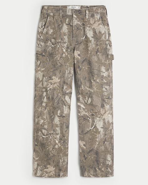 Men's Camo Baggy Painter Jeans | Men's Bottoms | HollisterCo.com Painter Jeans, Camo Jeans, Men's Bottoms, Comfortable Jeans, Camo Pants, Jeans Men, Jeans Mens, Designer Jeans, Secret Santa