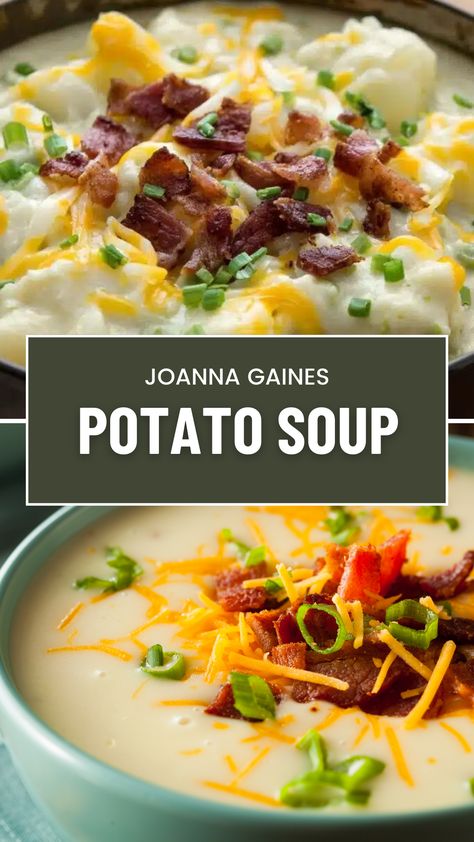 Joanna Gaines Potato Soup Healthy Potatoes Soup Recipes, Potato Soup Joanna Gaines, Magnolia Potato Soup, Damn Delicious Potato Soup, Potato Onion Soup Recipe, Super Cheesy And Chunky Potato Soup, Mcalister’s Potato Soup, Best Creamy Potato Soup, Cream Potatoes Soup Recipe