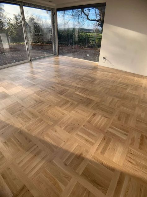 Basketweave Parquet Flooring - Dublin - Oak, Teak & Mahogany Parquet Flooring Checkerboard, Basket Weave Wood Floor, Parquet Floor Living Room, Square Parquet Flooring, Basket Weave Parquet Flooring, Basket Weave Floor, Rooftop Ideas, Penthouse Ideas, Floor Options