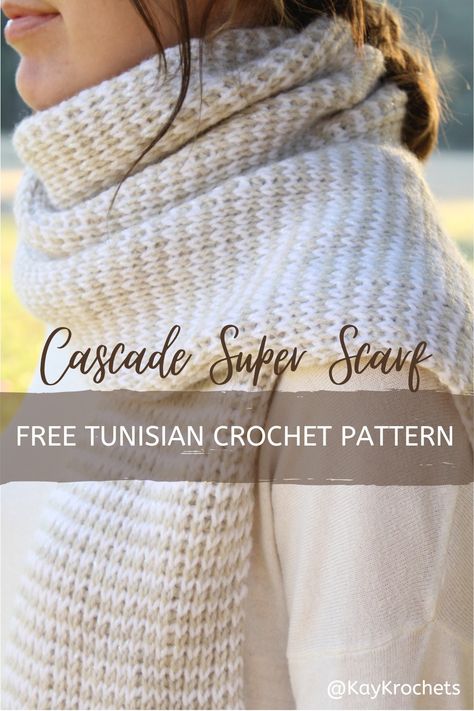 #crochet #crochetpattern #crochetscarfpattern #crochetpattern #tunisiancrochetpattern #tunisiancrochetknitstitch #tunisiancrochet #easytunisiancrochetpattern #handmade #beginnertunisiancrochetpattern #easycrochetpattern #tunisiancrochetscarfpattern #crochetscarf Tunisian Crochet Free, Bandeau Au Crochet, Bookmark Crochet, Super Scarf, Crochet Patterns Ideas, Tunisian Crochet Pattern, Tunisian Crochet Patterns, Tunisian Crochet Stitches, Crochet Scarf Pattern Free