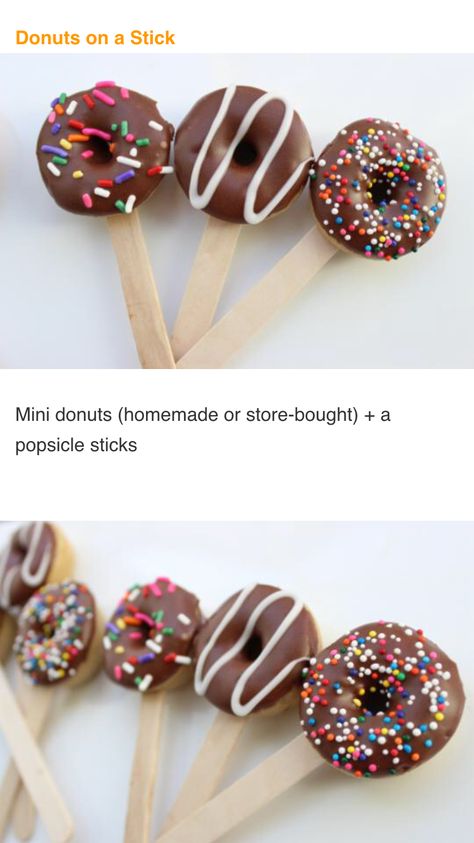 Donut On A Stick, Donuts On A Stick, Trolls Birthday Party Cake, Food Truck Party, Mini Donut Recipes, Homemade Donuts Recipe, Sonic Birthday Parties, Mini Doughnuts, Cake Pop Stands