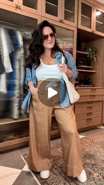 Taryn Hicks | Midsize Style | size 14 Fashion Inspo on Instagram: "Never thought I would say this…
Wide leg pants > leggings for a comfy throw on and go outfit. 

This midsize fall outfit is giving Chessy 🤌🏻

Comment SHOP below to receive a DM with the link to shop this post on my LTK ⬇ https://liketk.it/4O4iG

 #ltkmidsize #midsizeuniversity" Trouser Pants Outfits, Midsize Fall Outfits, Wide Leg Pants Outfit, Midsize Outfits, Midsize Style, Outfits 2023, Trouser Pants, Fall Outfit, Pants Outfit