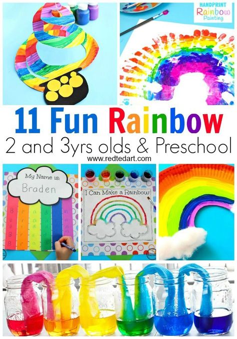 Rainbow Crafts for Preschool - fabulous preschool rainbow crafts and ideas. We love working with 2 and 3yrs olds and rainbow activities are such fun!! #rainbow #stpatricksday  #preschool #spring Classical Learning, Rainbow Crafts Preschool, March Projects, Rainbow Preschool, Preschool Rainbow, Rainbow Factory, Rainbow Weather, Preschool Spring, Easy Toddler Crafts