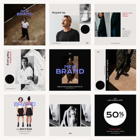 Download premium psd / image of Fashion branding Instagram post template, editable design set psd about streetwear, street fashion, social media template man, instagram fashion post template, and 50% off 7517093 Fashion Brand Social Media Content, Social Media Post Clothing Brand, Fashion Social Media Template, Apparel Social Media Posts, Streetwear Instagram Feed Ideas, Apparel Social Media Design, Streetwear Social Media Design, Social Branding Design, Men Clothing Brand Instagram Feed Ideas