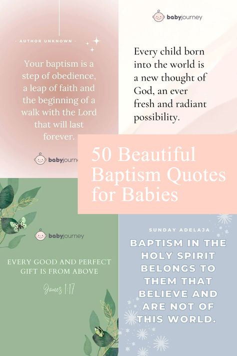 The baptism of your precious baby is a monumental event, an unforgettable milestone that deserves to be commemorated with the most heartfelt and touching words. Discover our curated collection of 50 beautiful baptism quotes for babies, each one brimming with love, warmth and inspiration for your little angel's special day. Follow us for more! #babyjourney #baptismquotes #babybaptismquotes #babyquotes #baptismquotes Christening Quotes Baby Boy, Baptism Quotes For Boys, Baptismal Quotes Baby, Catholic Baptism Quotes, Baby Dedication Quotes, God Parents Quotes, Bible Verse For Baptism, Baptism Captions Instagram, Baptism Quotes Christian