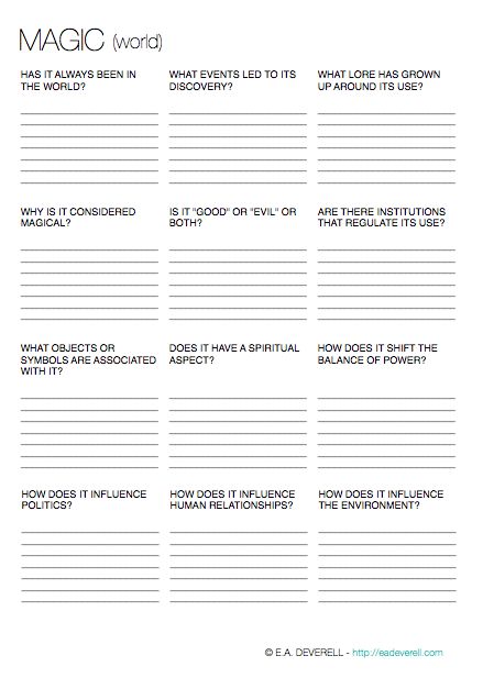 Writing Workshet – Magic (PDF) Wave your wand (or pencil) over this worksheet to create your magic system. Any muggle can do it! Related Beta Reader Worksheet, Novel Worksheets, Oc Guide, Print Writing, Setting Inspiration, Magic System, Writing Fantasy, Creative Writing Tips, Writing Characters