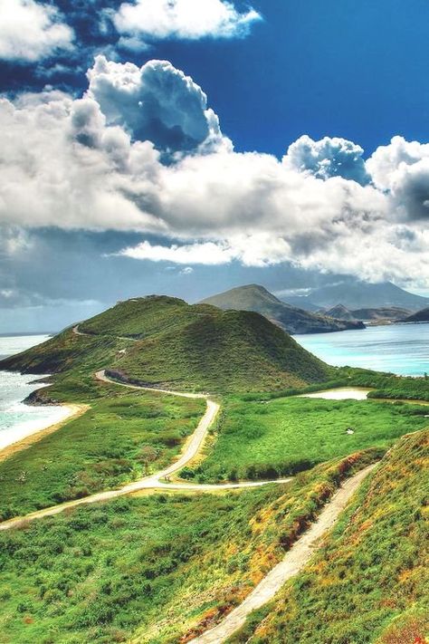 Basseterre, St. Kitts St Kitts Island, Nevis Island, Dormant Volcano, Saint Kitts, Saint Kitts And Nevis, Caribbean Vacations, Uk Destinations, Caribbean Beaches, Caribbean Travel