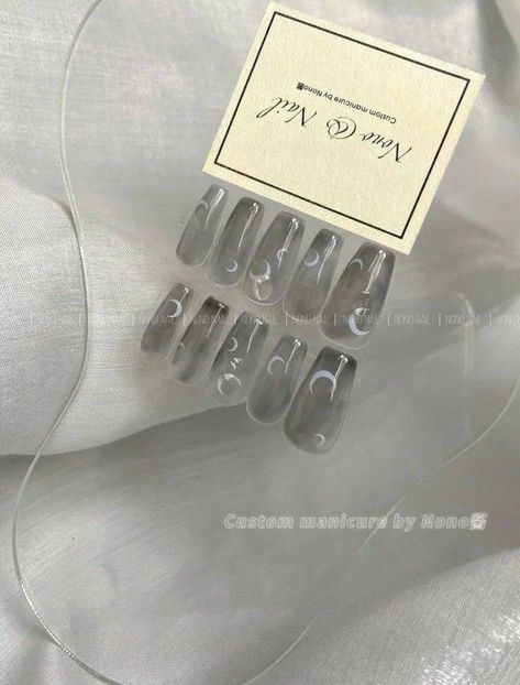 Jelly Grey Nails, Grey Jelly Nails, Grey Nail, Spring Acrylic Nails, Blush Nails, Gray Nails, Jelly Nails, Nails Inspo, Nail Ideas