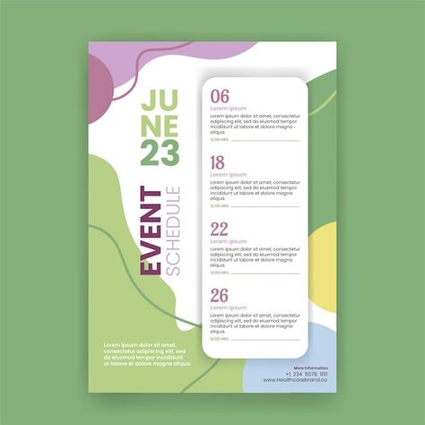 Vector vector flat design event template... | Premium Vector #Freepik #vector #week #calendar #calendar-page #schedule Agenda Graphic Design, Birthday Chart For Preschool, Event Calendar Template, Event Agenda, Birthday Chart, Week Calendar, Illustrator Design Tutorial, Event Template, Illustrator Design