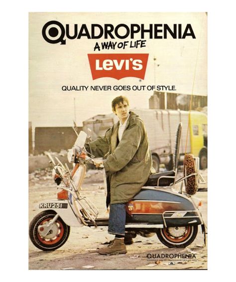 Mercenary: Quality Never Goes Out of Style  #Quadrophenia #Levis #Subbaculture #Mercenary #MercenaryGarage Kombi Pick Up, Mod Scooter, Lambretta Scooter, Vespa Lambretta, Plakat Design, Vespa Scooters, Motor Scooters, James Dean, Mod Fashion