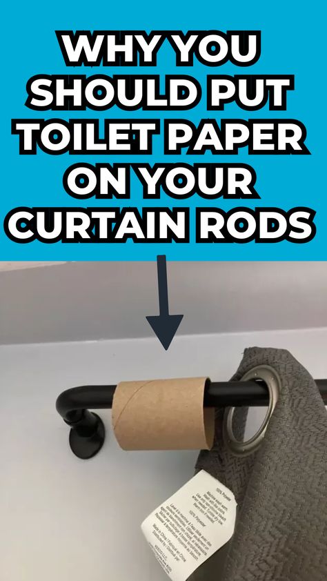 Curious about how to make your curtains more practical and aesthetically pleasing? This Pinterest post reveals a surprising life hack that you may not have thought of - using toilet paper rolls on curtain rods! Get ready for your DIY skills to level up! Toilet Paper Roll Hack For Curtains, Toilet Paper Curtain Hack, Repurposed Curtain Rods, Old Curtain Rods Repurpose, Template For Hanging Curtain Rods, Hang Pictures From Curtain Rod, How To Store Curtains Storage Ideas, Curtain Toilet Roll Hack, Toilet Paper Tubes For Curtains