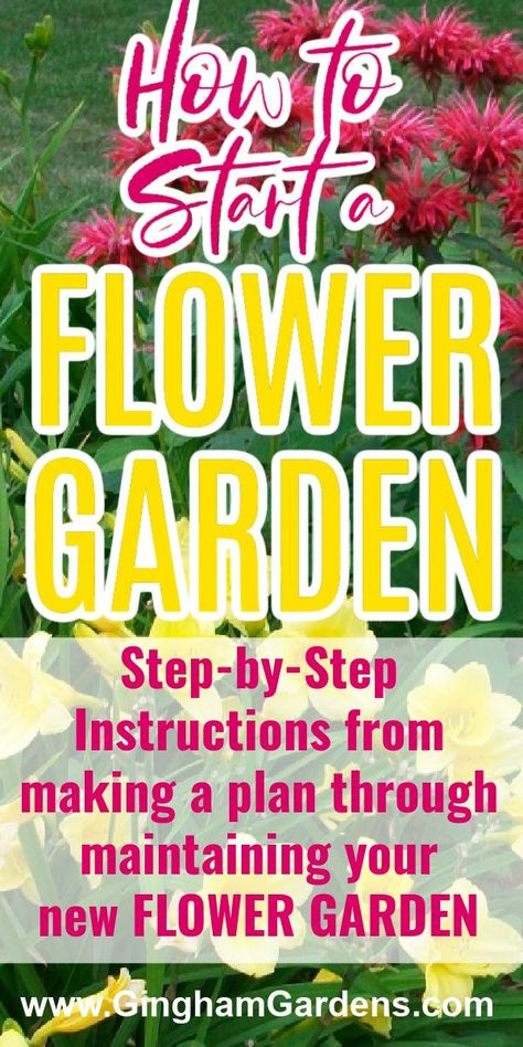 Starting A Flower Garden For Beginners, Preparing Flower Beds For Planting, How To Start A Flower Garden For Beginners, Planning Flower Beds, Flower Bed Tips, Flower Bed Ideas For Beginners, How To Start Flower Garden, How To Plant A Flower Bed, How To Prep A Flower Bed