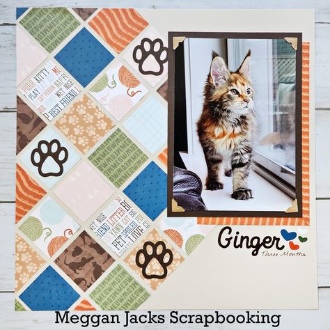 Dog Scrapbook Layouts, Pet Scrapbook Layouts, Dog Scrapbook, Scrapbook Design Layout, Pet Scrapbook, Creative Memories Scrapbooking, Single Photo, Photo Layouts, Animal Projects