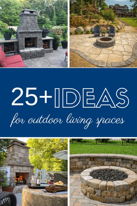 Paver Patios With Fire Pits, Backyard Fire Pit Ideas With Pavers, Fire Pit Entertaining Area, Backyard Patio Designs With Fire Pit And Grill, Paved Fire Pit Area Square, Brick Patio Ideas With Fire Pit, Stone Firepits Backyard Ideas, Fire Pit Hardscape, Backyard Patios And Fire Pits