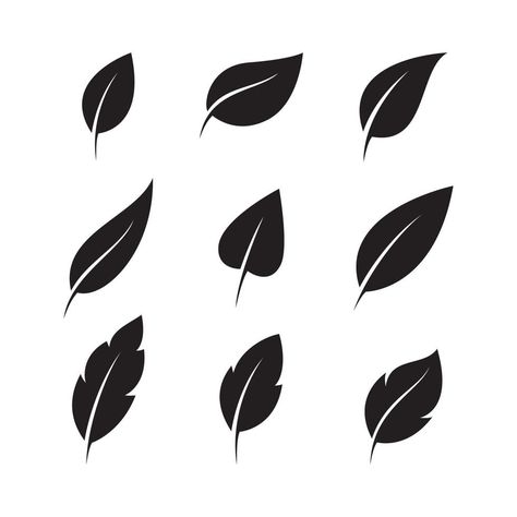 vector leaf element set silhouette Vector Leaf Pattern, Leaf Silhouette Pattern, Leaf Graphic Design, Leaf Vector Illustration, Leave Logo, Vector Leaf, Leaf Icon, Leaf Symbol, Leaf Graphic