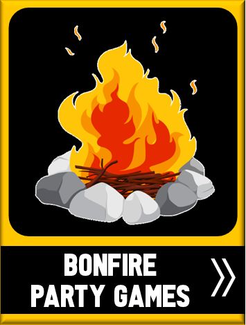 Bonfire Party Games, Fun Teen Party Games, Games For Camping, Bonfire Games, Teen Party Themes, Camping Party Ideas, Bonfire Birthday Party, Teenage Party, Bonfire Birthday