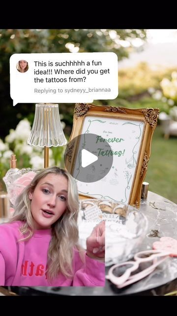 MAGGIE EMORY on Instagram: "There’s a lot of different ways to get temporary tattoos for your wedding, but here’s what I did! 

I have a premium @canva membership so they have tons of cute designs already on there and then I used our wedding font for any sayings! 

If I had more time for this project I would have probably gotten temporary tattoo paper, made a flash sheet and printed them myself. This option would likely be cheaper but you would have to cut them all out unless you left the sheets as they are and had guests cut them! 

The heart sponges and spray bottles are linked in my bio in my Amazon storefront! I thrifted the glass bowls to put them in and got the frame from Amazon as well! 

#temporarytattoos #temporarytattoostation #2024wedding #weddingplanning #weddingplanningtips #f Temporary Wedding Tattoos, Temporary Tattoo Wedding, Wedding Temporary Tattoos, Tattoo Station, Party Stations, Temporary Tattoo Paper, Flash Sheet, Tattoo Paper, Temp Tattoo