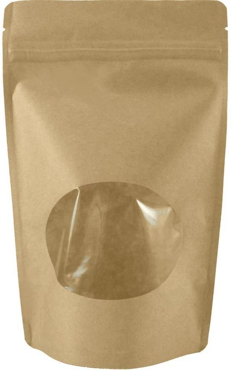 Waterproof and sealable by heat sealer on top. Excellent choice for for packaging items that require protection from water and moisture #coffeepackaging Oval Window, Paper Pouch, Paper Stand, Food Storage Container Set, Airtight Food Storage, Food Storage Bags, Airtight Food Storage Containers, Bag Pack, Coffee Packaging