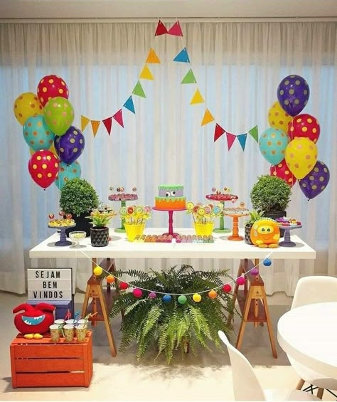 Surprise Birthday Decorations, Birthday Decorations At Home, Happy Birthday Decor, Simple Birthday Party, Baby Birthday Decorations, Simple Birthday Decorations, Birthday Party Decorations Diy, 2nd Birthday Party Themes, Birthday Party Theme Decorations