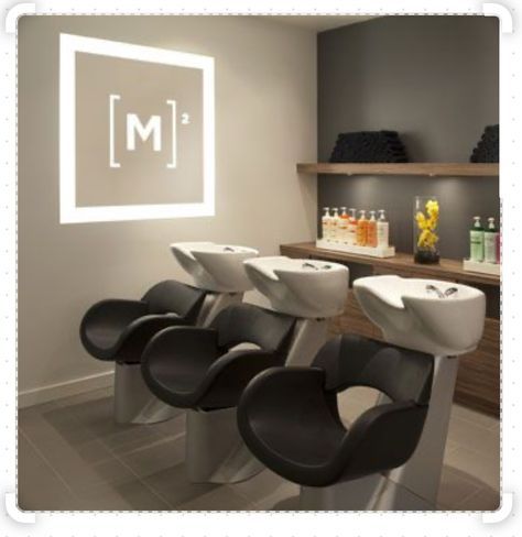 Narrow Salon Ideas, Backwash Ideas Salon, Salon Decor Minimalist, Hair Salon Design Modern, Backbar Ideas, Beauty Salon Decor Modern, Modern Beauty Salon Interior Design, Salon Shampoo Area, Salon Interior Design Ideas