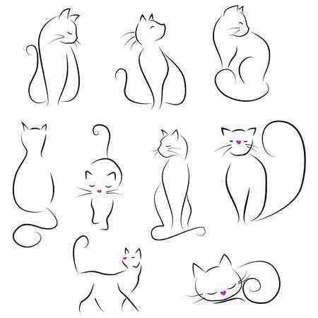 Grass Painting Outline Of A Cat Tattoo, Line Art Cat Tattoo, Cat Outline Tattoo, Cat Outline, Grass Painting, Cat Tattoo Designs, Minimalist Tattoos, Fascinating Facts, Art Tattoos