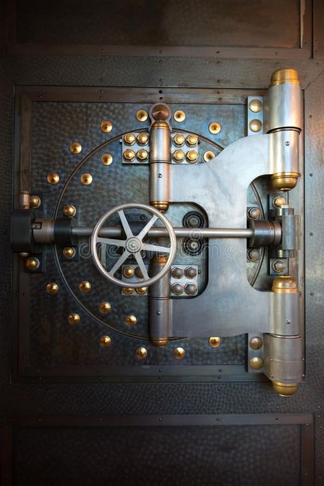 Bank Vault Door, Steampunk Door, Vintage Safe, Steampunk Background, Millionaire Homes, Antique Safe, Bank Vault, Luxury Safe, Bank Safe