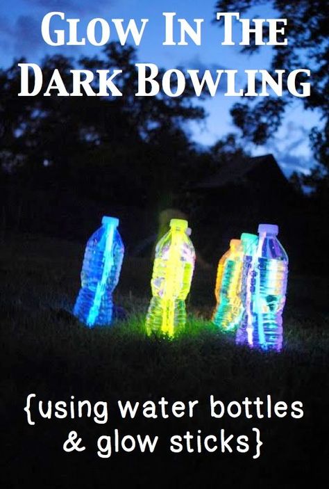 Glow Stick Bowling! Glow In The Dark Bowling, Glow Stick Party, Bar A Bonbon, Bowling Pins, Glow Party, Glow Sticks, Backyard Fun, Disco Party, Slumber Parties