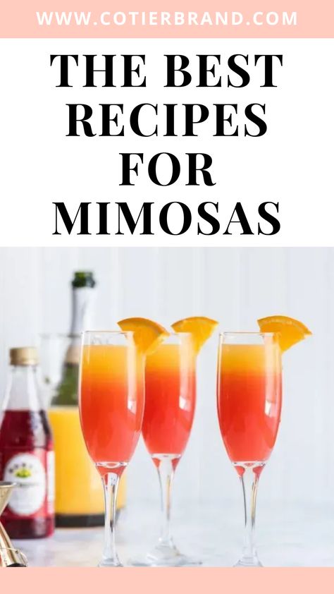 Mimosa Bar Recipe, Non Alcoholic Mimosa, Best Mimosa Recipe, Mimosa Drink, Mimosa Recipe, Brunch Drinks, Bar Kit, Mimosa Bar, Sangria Recipes