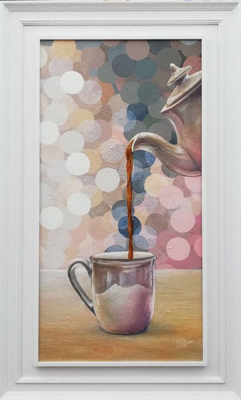 teapot and mug. bokeh style background. acrylic painting. Northern ireland art. Bokeh Art, Canvas Art Painting Acrylic, Acrylic Painting Ideas, Beautiful Art Paintings, Soyut Sanat Tabloları, Painting Art Lesson, Canvas Painting Diy, Diy Canvas Art Painting, Amazing Art Painting