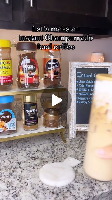 15K views · 1.7K likes | Denisse’s Cafécito Bar on Instagram: "Have you tried the latest addition to our Instant Coffee Menu???   This Nescafe Gold has secured a spot in our favorite Instant Coffee Menu  I give this Cafecito a 10/10 give it a try and tell me what you think ☺️  ℐ𝓃𝓈𝓉𝒶𝓃𝓉 𝒞𝒽𝒶𝓂𝓅𝓊𝓇𝓇𝒶𝒹ℴ ℐ𝒸ℯ𝒹 𝒞ℴ𝒻𝒻ℯℯ  What I used..  •2 teaspoons of Nescafe Gold Espresso instant coffee @nescafe @nescafeusa @nescafelatino  •2 teaspoons Champurrado mix @lamonarcabakery  •6 oz water 💦  •Nugget ice •Chobani oatmilk @chobani  •Cinnamon powder @fullcirclemarketbrand of  For the cold foam   •3 tablespoons heavy cream @horizonorganic  •2 tablespoons Chobani oatmilk @chobani  •Cinnamon powder @fullcirclemarketbrand  𝓕𝓸𝓵𝓵𝓸𝔀 𝓕𝓸𝓻 𝓶𝓸𝓻𝓮❤︎︎  ❥𝑬𝒏𝒋𝒐𝒚❥  𝑆𝑖𝑚𝑝𝑙𝑒，𝑦𝑒𝑡 𝐷𝑒 Nescafe Gift Ideas, How To Make Nescafe Coffee, Nescafé Blonde Espresso, Nescafe Gold Espresso, Nescafe Gold Recipe, Nescafe Instant Coffee Recipes, Nescafé Gold Blonde Espresso Recipes, Nescafe Gold Espresso Iced Coffee Recipe, Nescafe Gold Iced Coffee Recipe