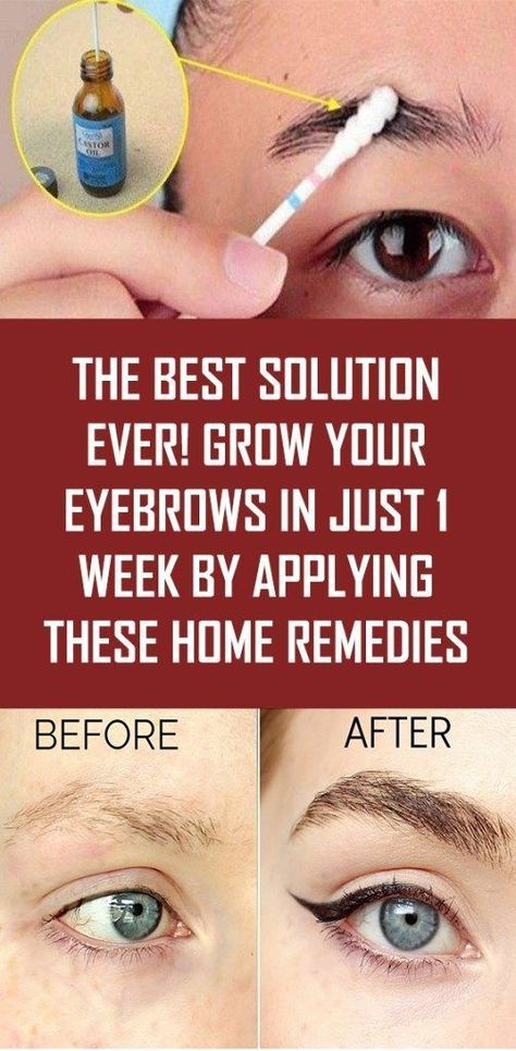 Grow Your Eyebrows, Grow Eyebrows Faster, Eyebrow Hair Growth, Thicker Eyebrows Naturally, Grow Eyebrows Thicker, Help Hair Growth, How To Grow Eyebrows, Eye Brows, Eyebrow Growth