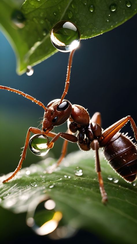 Ant Picture, Realistic Digital Art, African Animals Photography, Draw Music, Image Prompts, Foto Macro, Tropical Illustration, Painting Fashion, Insect Photography