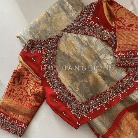 Threadwork Blouse Designs, Blouses Work, Wedding Edit, Blouse Works, Latest Blouse Designs Pattern, Traditional Blouse Designs, New Saree Blouse Designs, Wedding Saree Blouse Designs, Latest Model Blouse Designs