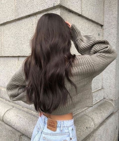 Haircuts Inspiration, Hairstyles Color, Hairstyles Inspiration, Dark Brunette Hair, Brown Hair Looks, Brown Hair Inspo, Long Brown Hair, Hair Blonde, Hair Inspo Color