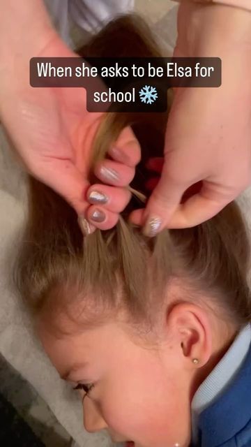 Frozen Hairstyles For Kids, Cute Camping Hairstyles, Hairstyles With Bows For Kids, Disney Hairstyles For Kids, Field Trip Hairstyles, School Hair Styles For Kids, School Crazy Hair Day Ideas, Simple Cute Hairstyles For Kids, Elsa Hairstyle Kids