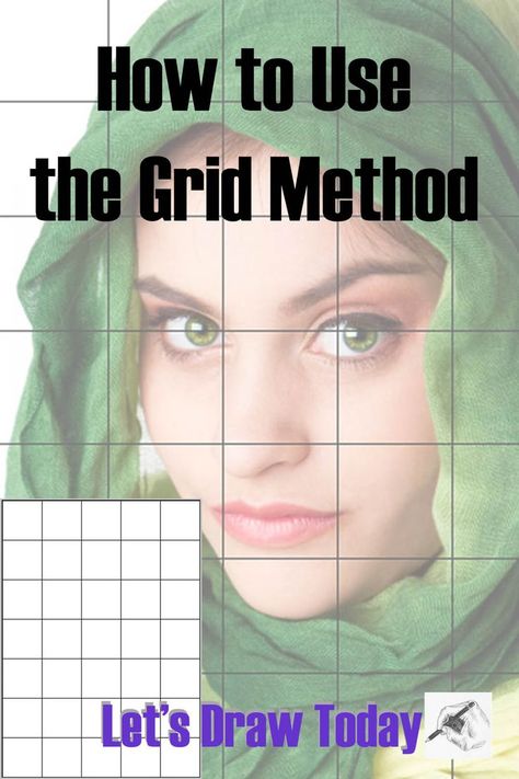 Drawing Method, Drawing Grid, Drawing Hacks, Pencils Drawings, Beginner Drawing Lessons, Grid Drawing, Basic Sketching, Beginner Drawing, Sketching Tips