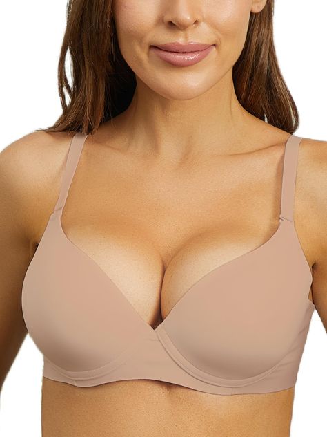 PRICES MAY VARY. Push up bras made of high-quality fabric give you all-day comfort. Lightly padding and underwire offer support for lifting your breasts. T-shirts bra looks smooth under tees and other clingy clothes, perfect for everyday. This classic bra designed with adjustable straps that convert to cross back to customize the fit. The sexy plunge bra makes cleavage to show your unique and sexy, perfect for V-neck tees and low-cut dresses. Cut Dresses, Low Cut Dresses, Everyday Bra, Plunge Bra, T Shirt Bra, Underwire Bra, Push Up Bra, V Neck Tee, Low Cut