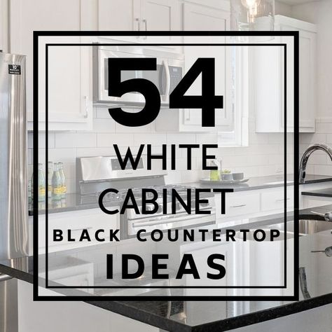 BACKSPLASH.com (Best Kitchen Backsplash Ideas) - Top Trends! Black Countertops With White Backsplash, White Kitchen Cabinets With Black Quartz Counter Tops, Black Kitchen Countertops And Backsplash, White Cupboards Black Counter, Back Splash Ideas For Kitchen With Dark Cabinets White Counters, Kitchen Backsplash With White Cabinets And Black Countertops, Black Granite Kitchen Ideas, Backsplash Ideas For Black Countertops, Backsplash Kitchen Black Countertop