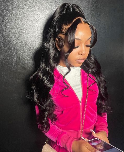 Long Ponytail Hairstyles, Black Hair Updo Hairstyles, Bangs Ponytail, Weave Ponytail Hairstyles, Sleek Ponytail Hairstyles, Half Up Half Down Hair Prom, Frontal Wig Hairstyles, Sew In Hairstyles, Birthday Hairstyles