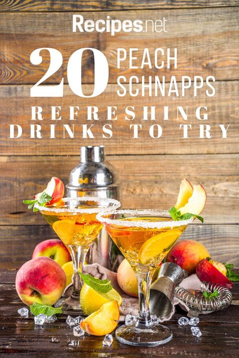 20 Refreshing Peach Schnapps Drinks to Try (Must-Try Cocktail Recipes) Peach Drinks Alcohol, Schnapps Drinks, Peach Schnapps Drinks, Peach Moonshine, Go To Recipes, Peach Daiquiri, Fuzzy Navel, Drinks To Try, Peach Drinks