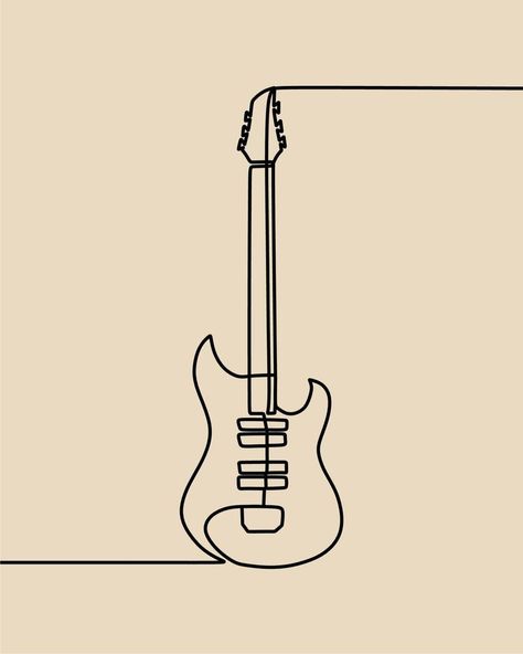 continuous line drawing on guitar Drawing On Guitar, Continuous Line Drawing, Tree Saw, Wedding People, Heart Tree, Continuous Line, Cityscape Photos, Logo Banners, Heart With Arrow