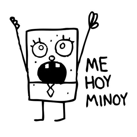 Me Hoy Minoy, Cartoon Character, The Words, Black And White, For Sale, White, Black