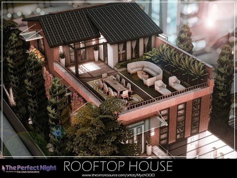 Lot: 30x20 Found in TSR Category 'Sims 4 Residential Lots' Sims 4 Lounge Lot, Sims 4 Rooftop Apartment, Stargazer Lounge Sims 4, Sims 4 Rooftop Lounge, 1020 Alto Apartments Sims 4, Sims 4 Backyard Ideas, Sims 4 Backyard, Penthouse Sims 4, Sims 4 Penthouse