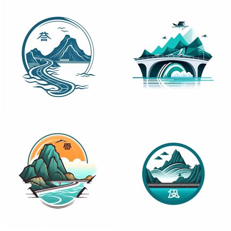 Logo Tourism Design, Logo Tourism, Tourism Images, Trip Logo, Mountains Logo, Tourism Design, Tourism Logo, Sea Logo, Lake Camp