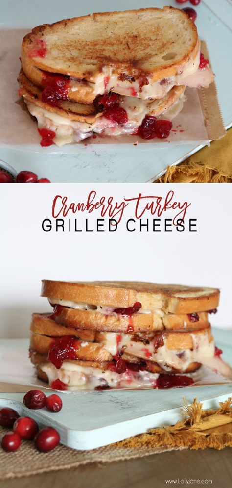 Turkey Grilled Cheese, Goddess Food, Turkey Grilled, Cranberry Turkey, Hot Sandwiches, Grilled Turkey, Grilled Cheese Recipes, Thanksgiving Leftovers, Delicious Sandwiches