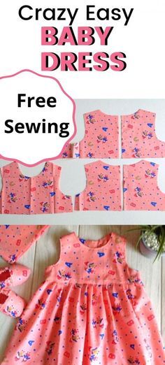 Easy Sew Kids Clothes, Toddler Dress Pattern Free, Girl Dress Sewing Pattern, Baby Dress Diy, Toddler Dress Patterns, Sewing Easy, Baby Dress Pattern, Girls Dress Sewing Patterns, Girl Dress Pattern